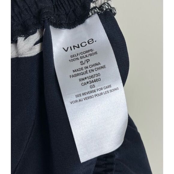 $425 VINCE FLORAL CHRYSANTHEMUM SLEEVELESS WIDE LEG CROP SILK JUMPSUIT IN BLACK - Picture 10 of 11